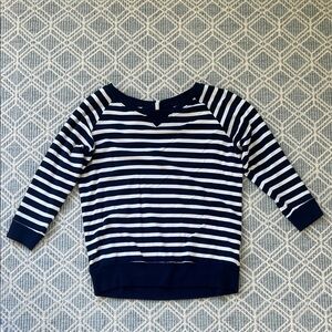 Beyond Yoga x Kate Spade Navy and White Striped Women’s Sweater